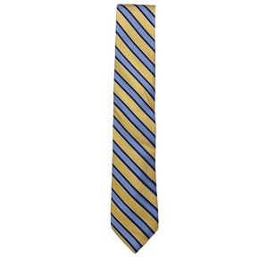 Joseph A. Bank Yellow and Blue Striped Men’s Silk Tie
